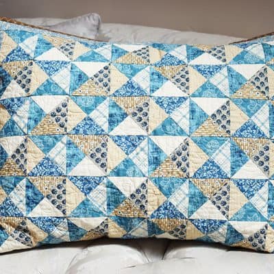 Quilted Pillow Sham featured by Top US Quilt Blog, A Quilting Life