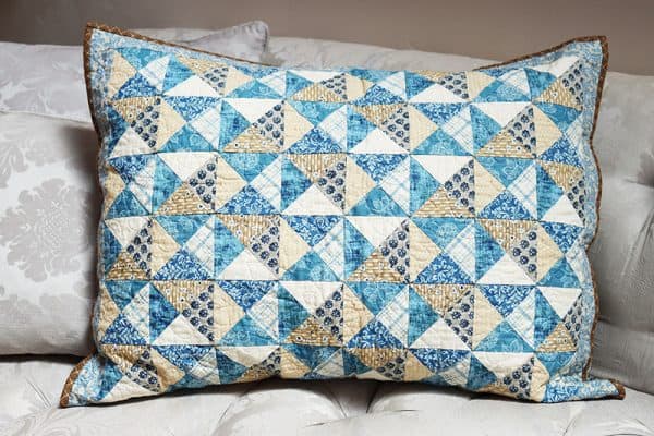 Quilted Pillow Sham featured by Top US Quilt Blog, A Quilting Life