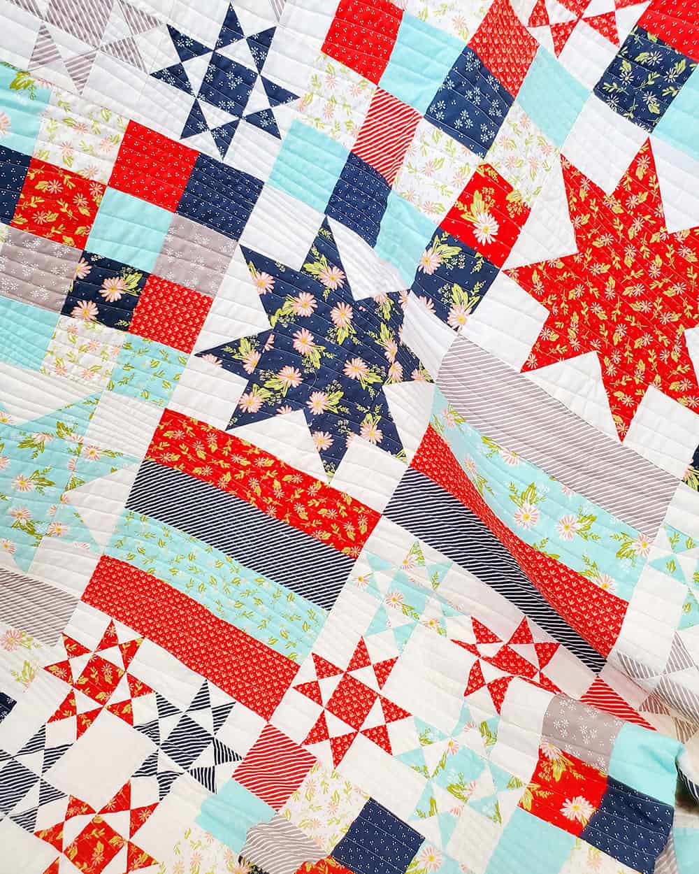 Red, White, and Blue Quilts featured by Top US Quilt Blog, A Quilting Life