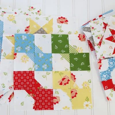 Moda Blockheads 4 Block 14 featured by Top US Quilt Blog, A Quilting Life