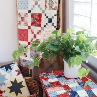 Red, White and Blue Quilt Decor featured by Top US Quilt Blog, A Quilting Life