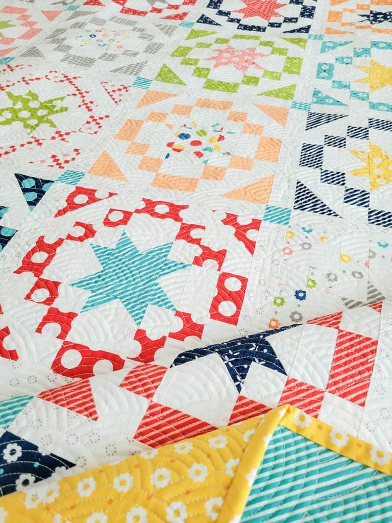 Delight Vintage Star Quilt featured by Top US Quilt Blog, A Quilting Life