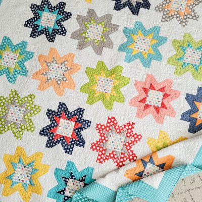 Fresh Flowers Fat Quarter Quilt featured by Top US Quilt Blog, A Quilting Life