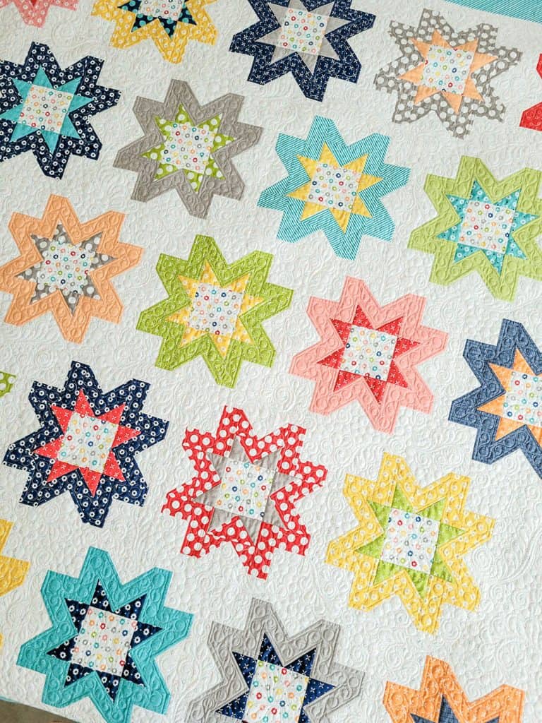 Fresh Flowers Fat Quarter Quilt featured by Top US Quilt Blog, A Quilting Life