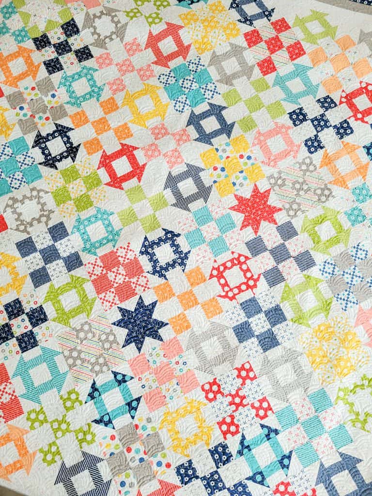 Happy Go Lucky Fat Quarter Quilt featured by Top US Quilt Blog, A Quilting Life