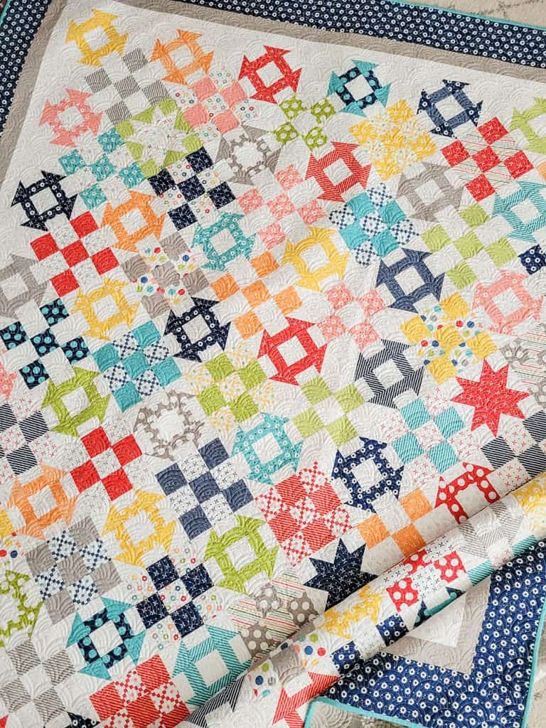 Happy Go Lucky Fat Quarter Quilt featured by Top US Quilt Blog, A Quilting Life