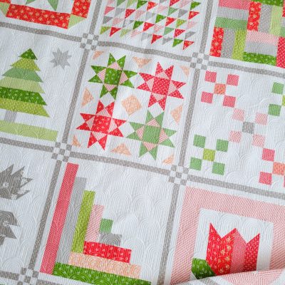 Home for the Holidays Sampler Quilt featured by Top US Quilt Blog, A Quilting Life