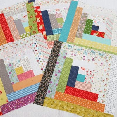 Log Cabin Blocks + 10-Day Challenge Update featured by Top US Quilt Blog, A Quilting Life