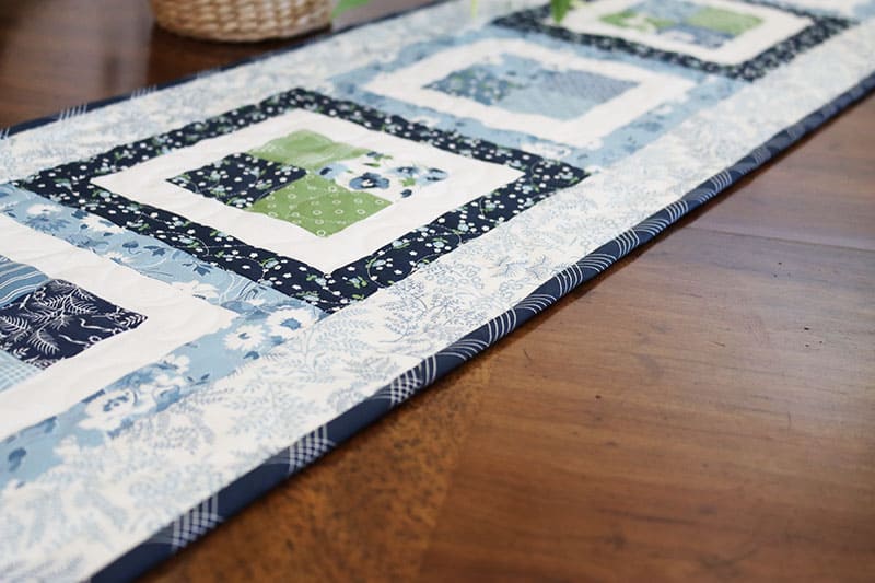 Scrappy 4-Patch Table Runner featured by Top US Quilt Blog, A Quilting Life