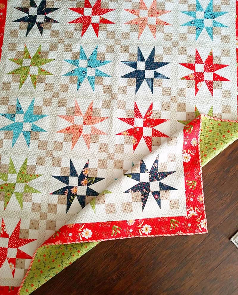 Moda Blockheads 4 Block 24 featured by Top US Quilt Blog, A Quilting Life. Image of Wander quilt by A Quilting Life