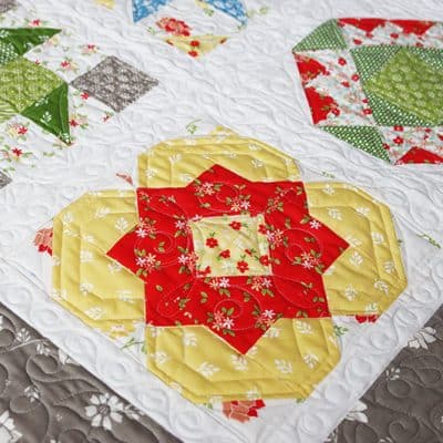 Moda Blockheads 4 Block 28 + Quilt Finish featured by Top US Quilting Blog, A Quilting Life