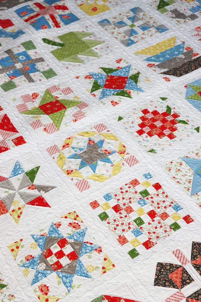 Moda Blockheads 4 Block 28 + Quilt Finish featured by Top US Quilting Blog, A Quilting Life