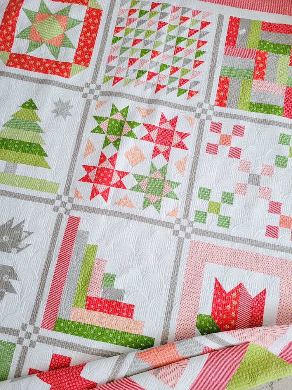 Home for the Holidays Sampler Sew Along Block 1 featured by Top US Quilt Blog, A Quilting Life