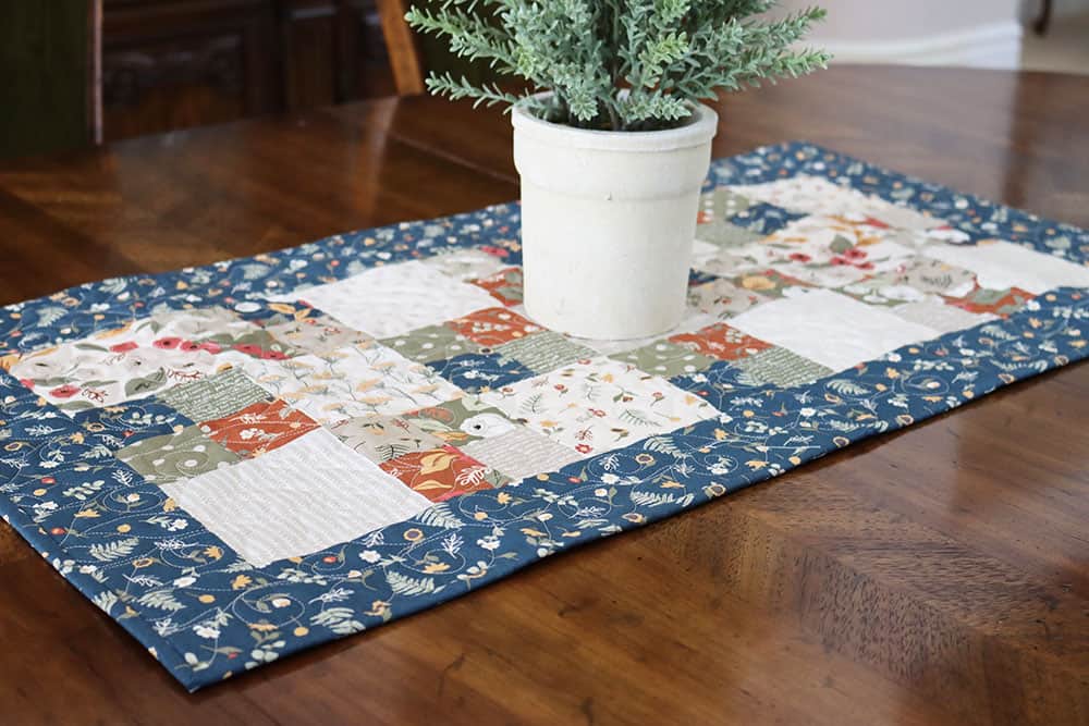 Charm Pack Table Runner & Topper featured by Top US Quilt Blog, A Quilting Life