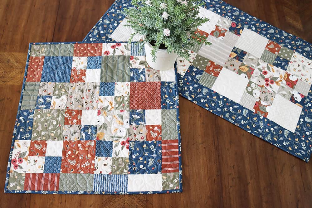 Charm Pack Table Runner & Topper featured by Top US Quilt Blog, A Quilting Life