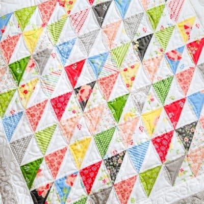 Home for the Holidays Sampler Block 2 featured by Top US Quilt Blog, A Quilting Life
