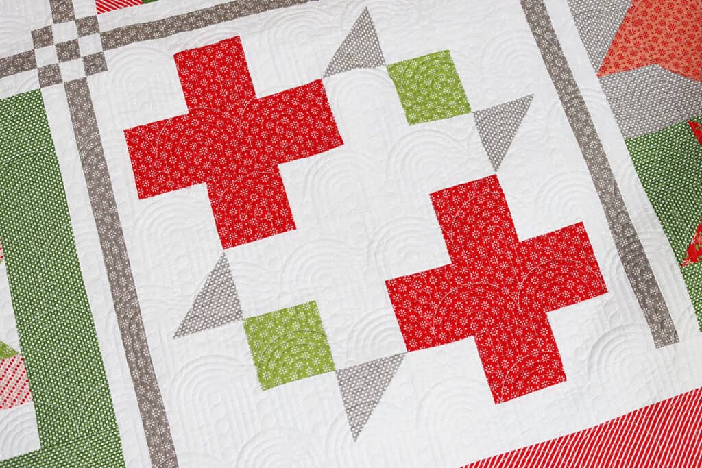 Home for the Holidays Sampler Block 3 featured by Top US Quilt Blog, A Quilting Life