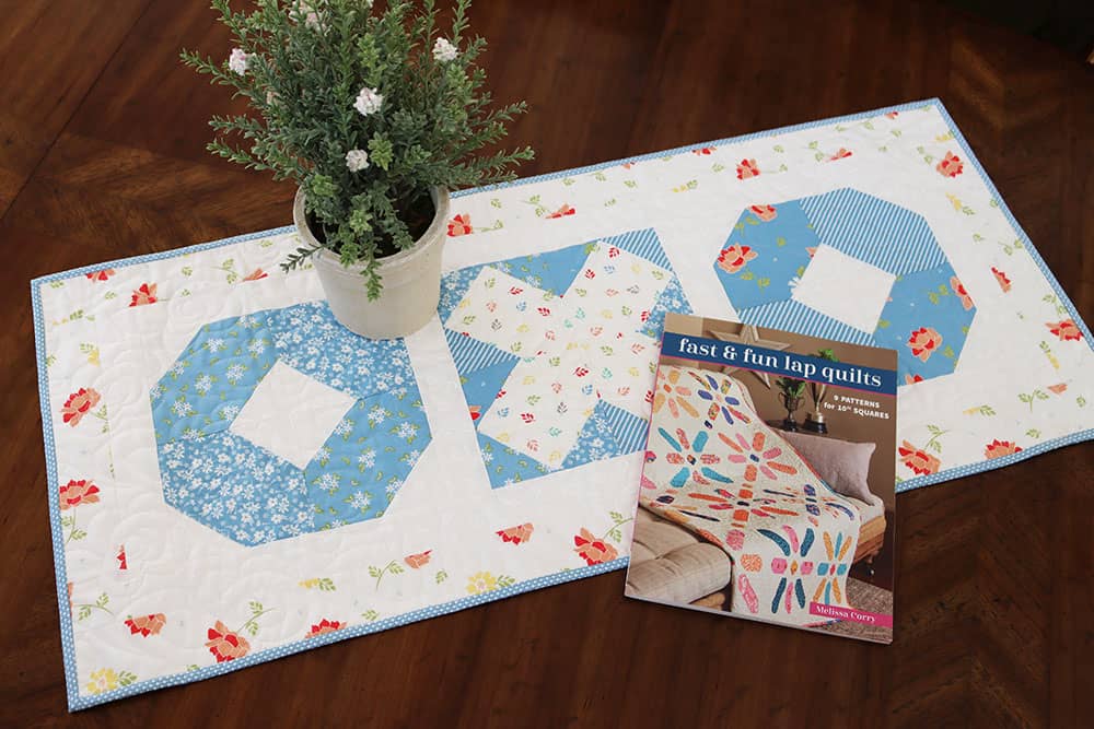 Fast & Fun Lap Quilts + Table Runner featured by Top US Quilt Blog, A Quilting Life