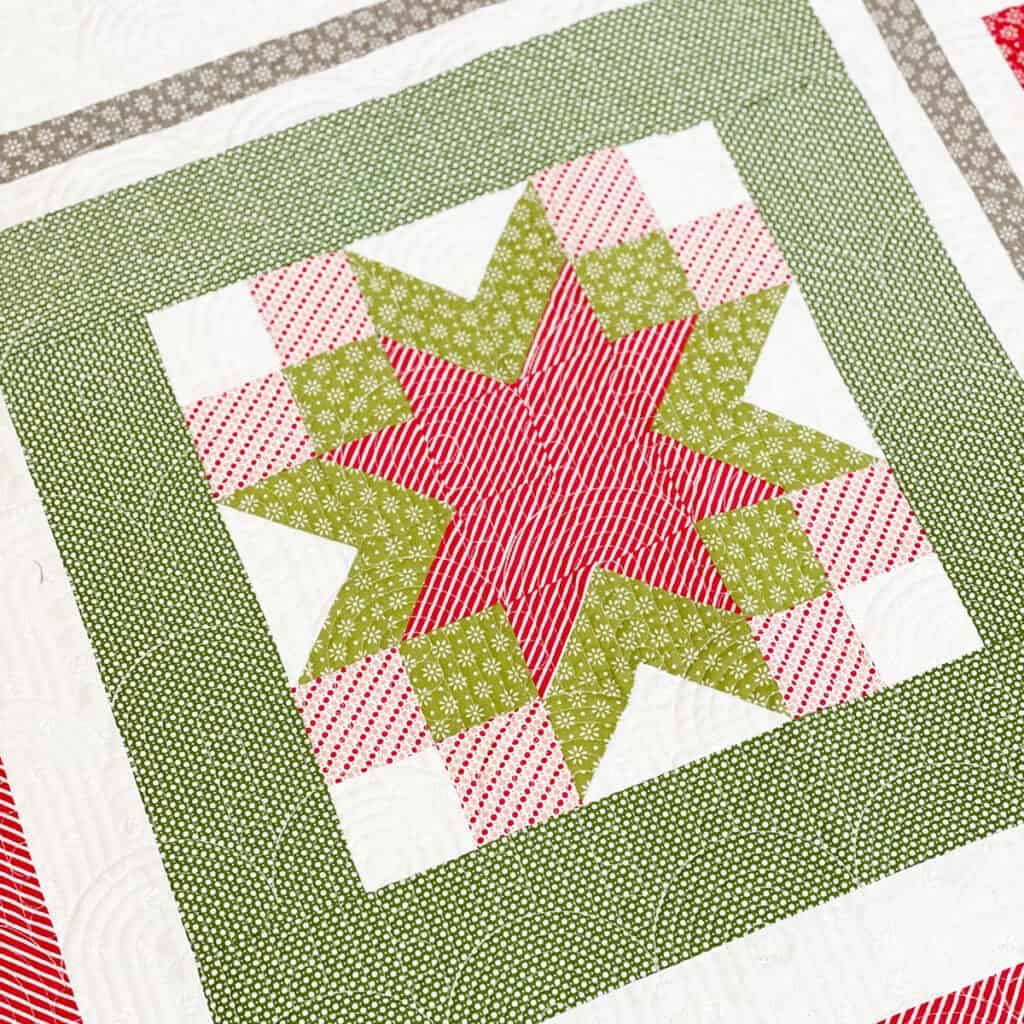 Home for the Holidays Sampler Block 6 featured by Top US Quilt Blog, A Quilting Life