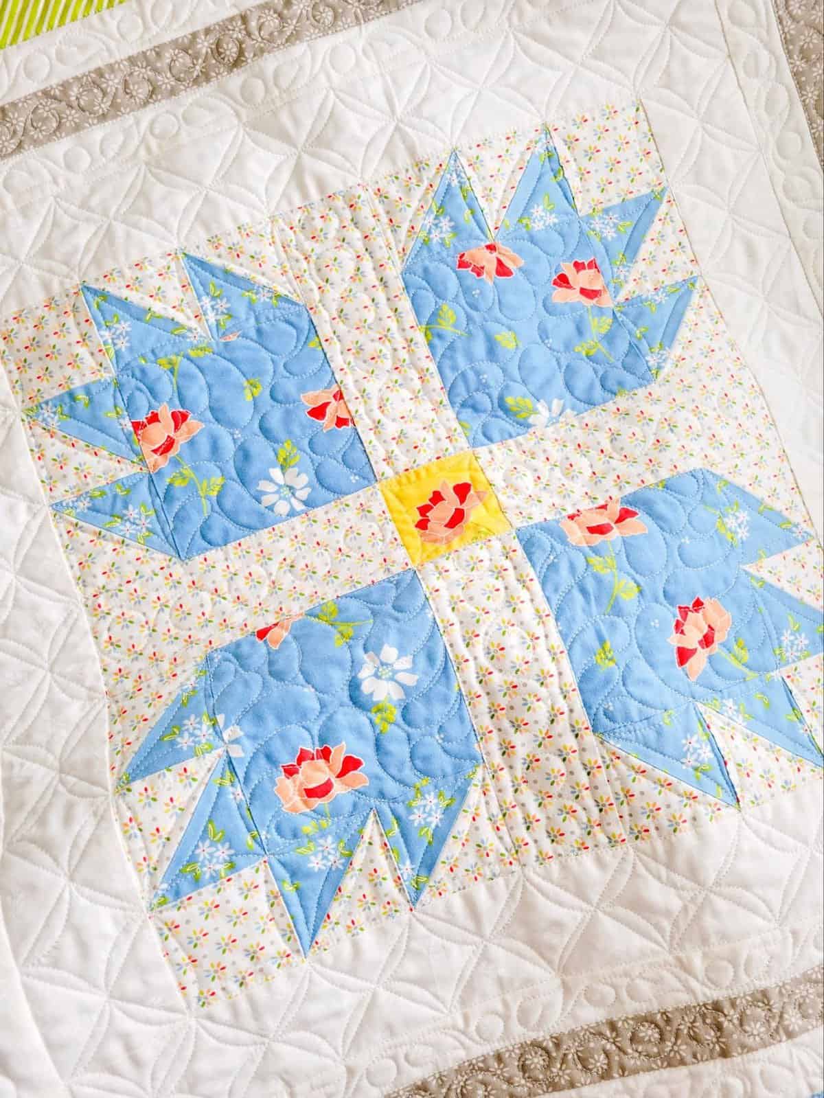 Home for the Holidays Sampler Block 7 featured by Top US Quilt Blog, A Quilting Life
