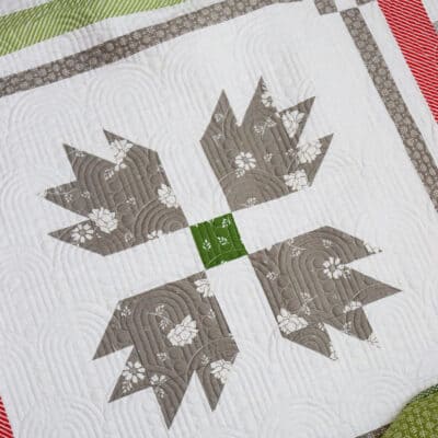 Home for the Holidays Sampler Block 7 featured by Top US Quilt Blog, A Quilting Life