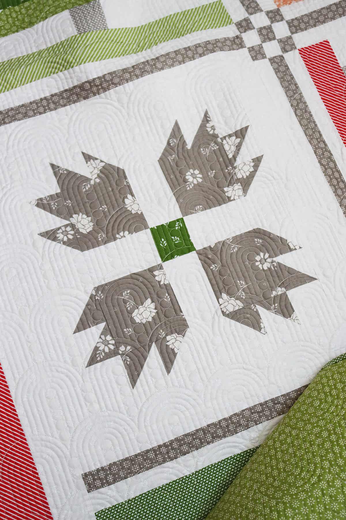 Home for the Holidays Sampler Block 7 featured by Top US Quilt Blog, A Quilting Life