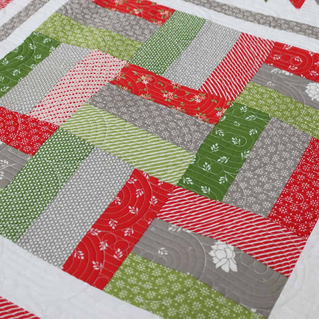 Home for the Holidays Sampler Block 8 featured by Top US Quilt Blog, A Quilting Life