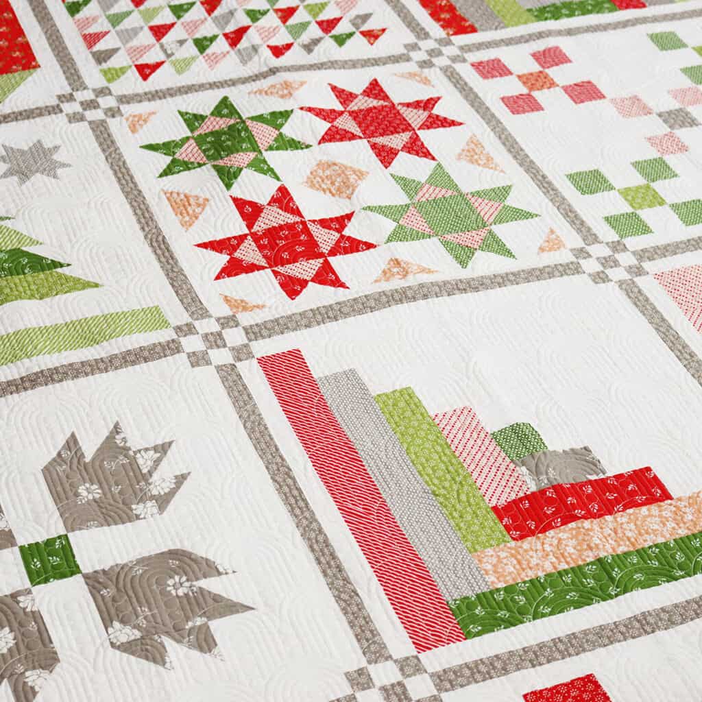 Home for the Holidays Sampler Finishing featured by Top US Quilt Blog, A Quilting Life