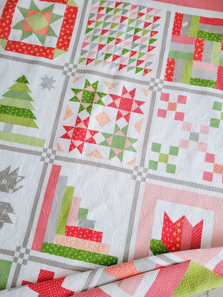 Home for the Holidays Sampler Block 9 featured by Top US Quilt Blog, A Quilting Life