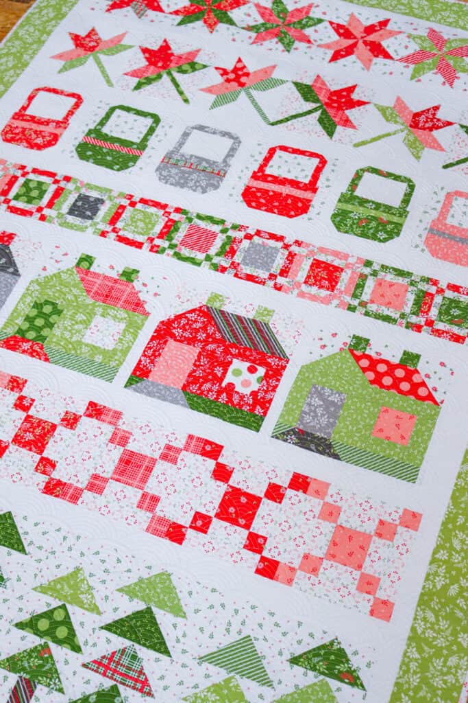 Home Sweet Home Row Quilt featured by Top US Quilt Blog, A Quilting Life
