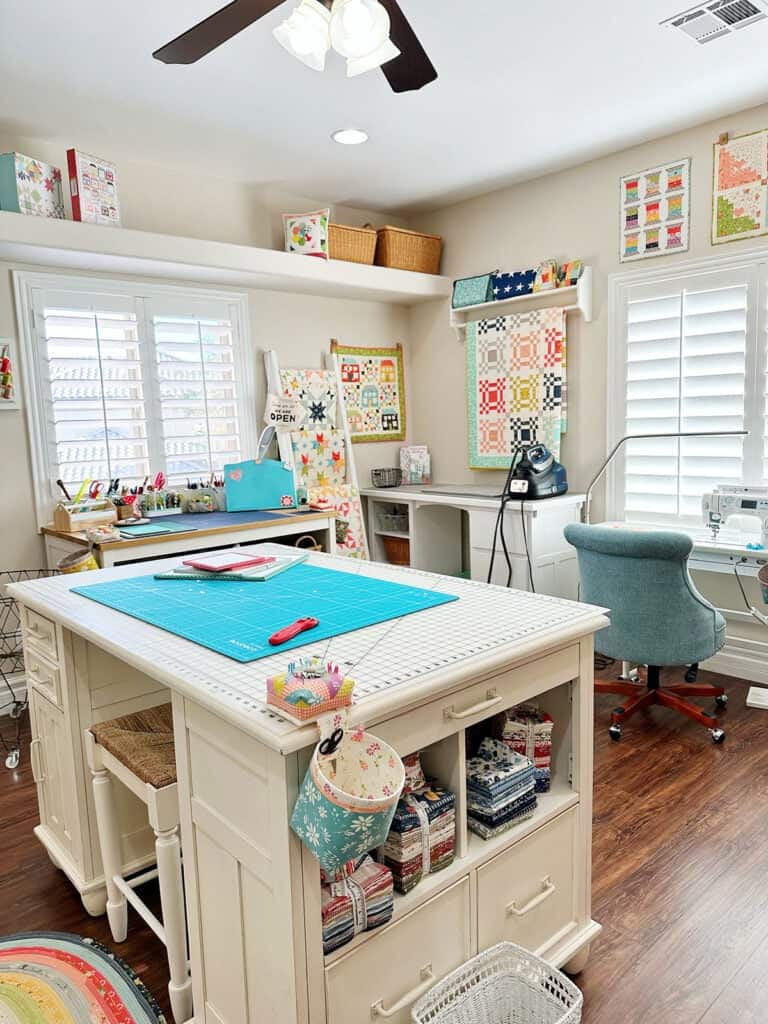 Sewing Room Ideas and Organization featured by Top US Quilt Blog, A Quilting Life