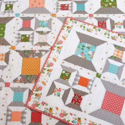 Happy Spools Quilt + Mini Quilt featured by Top US Quilt Blog, A Quilting Life