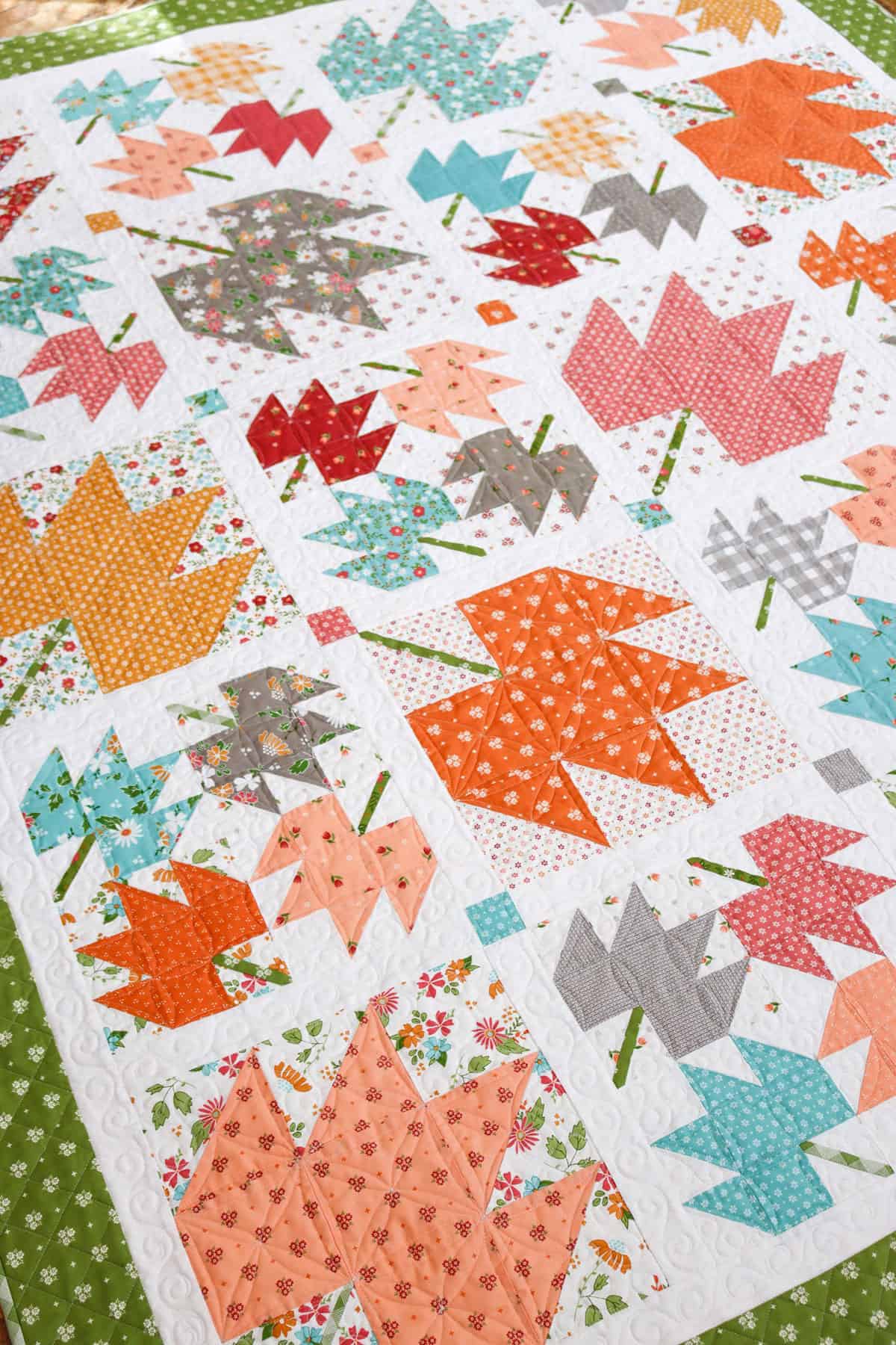 Maple Sky Remix Fat Quarter Quilt + Mini featured by Top US Quilt Blog, A Quilting Life