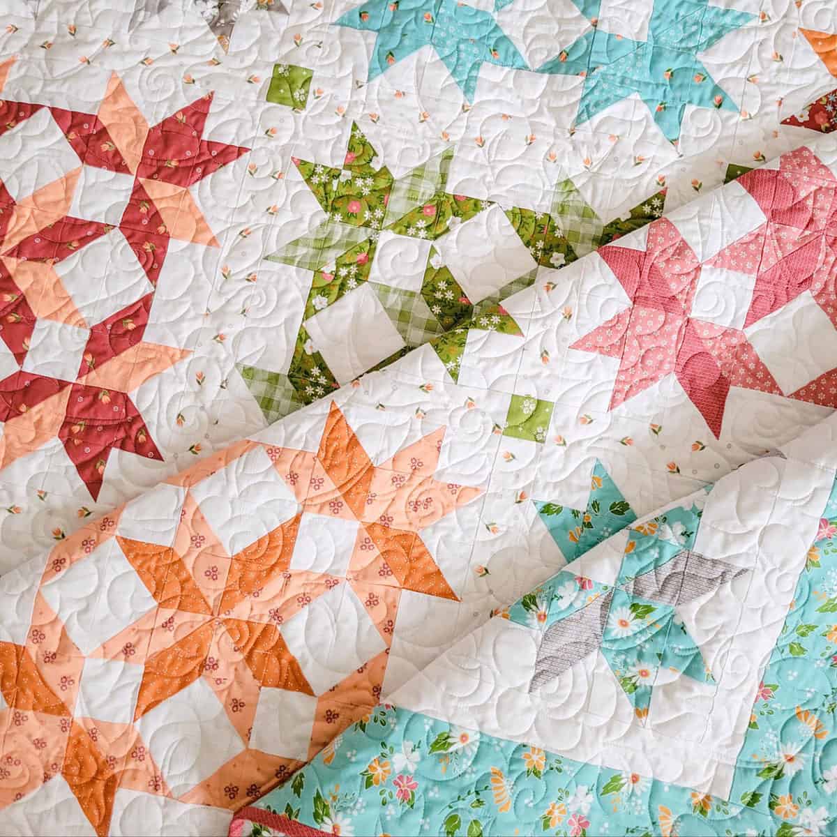 Summer Sky 2 Fat Quarter Quilt featured by Top US Quilt Blog, A Quilting Life