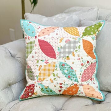 Orange Peel Pillow + Free Pattern featured by Top US Quilt Blog, A Quilting Life