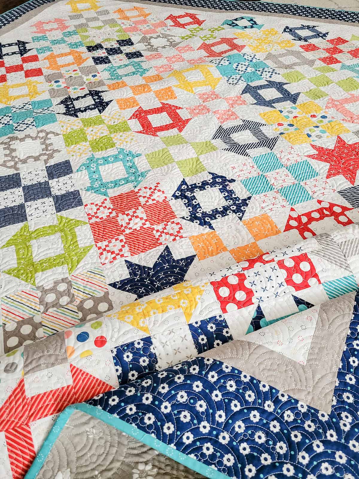 Scrap Quilting Tips + Scrappy Gumdrops Quilt featured by Top US Quilt Blog, A Quilting Life