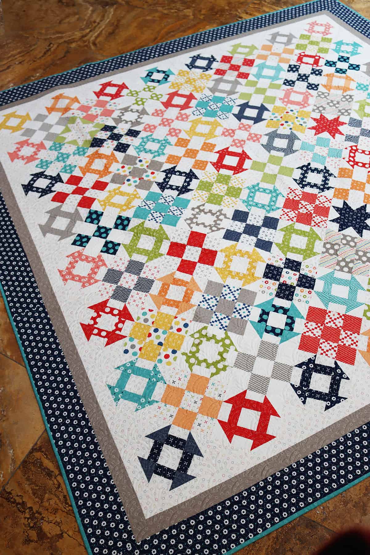 Happy Go Lucky Quilt Sew Along Week 3 featured by Top US Quilt Blog, A Quilting Life