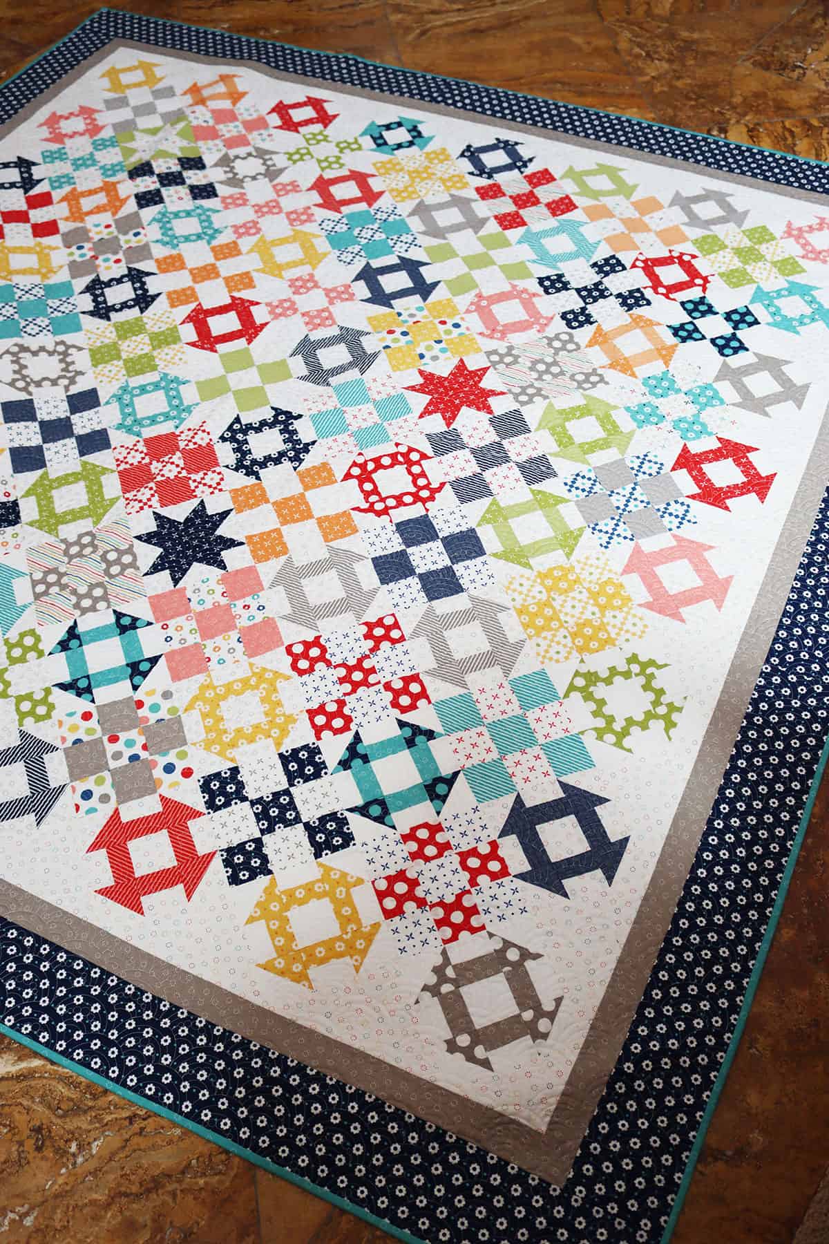 Happy Go Lucky Quilt Sew Along Week 3 featured by Top US Quilt Blog, A Quilting Life
