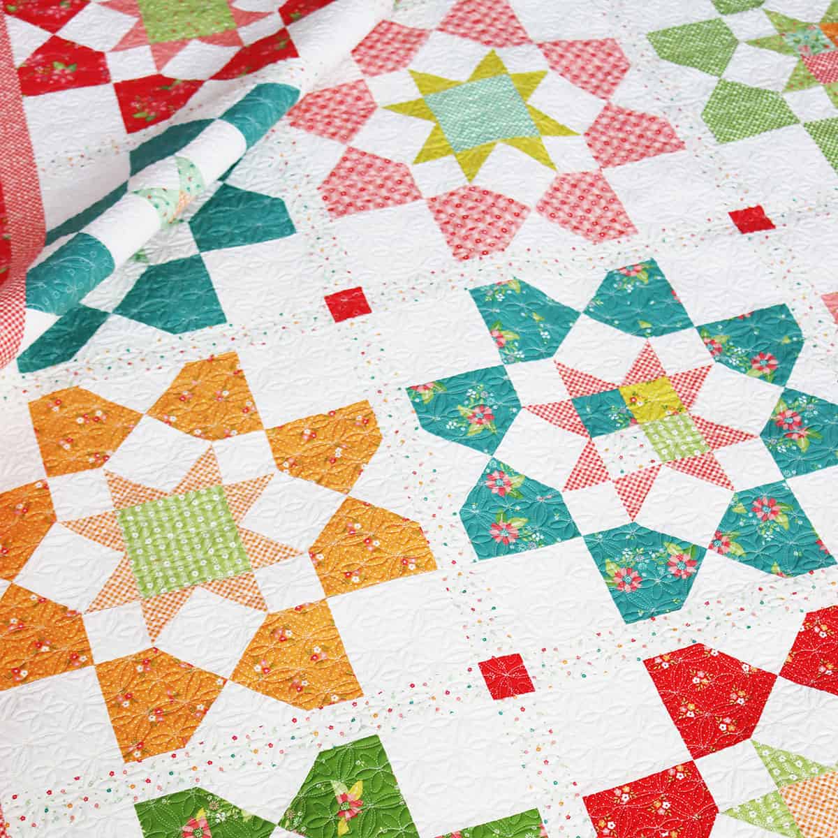 Montage Fat Eighth Quilt in Two Sizes featured by Top US Quilt Blog, A Quilting Life
