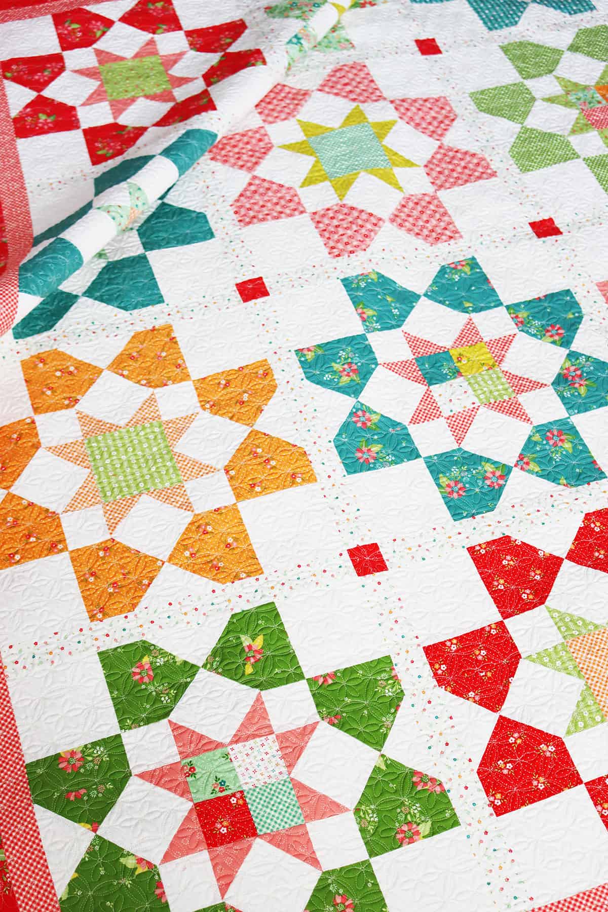 Montage quilt by Sherri from A Quilting Life in Strawberry Lemonade Fabrics by Sherri & Chelsi for Moda Fabrics