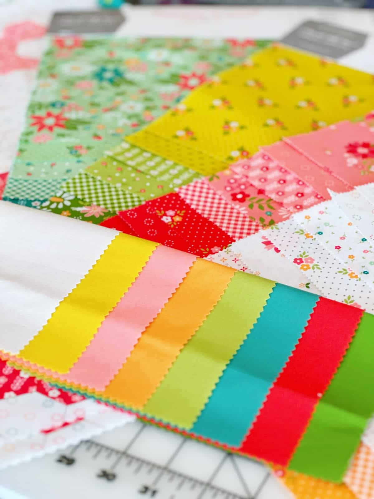 Strawberry Lemonade & Bountiful Blooms Bella Solids Coordinates featured by Top US Quilt Blog, A Quilting Life