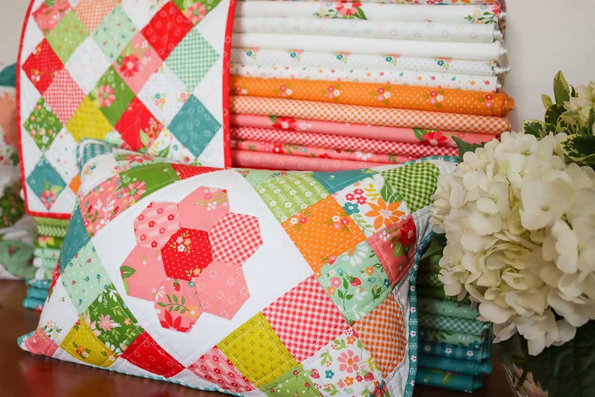 Summer Star Medley & More with Strawberry Lemonade fabric featured by Top US Quilt Blog, A Quilting Life