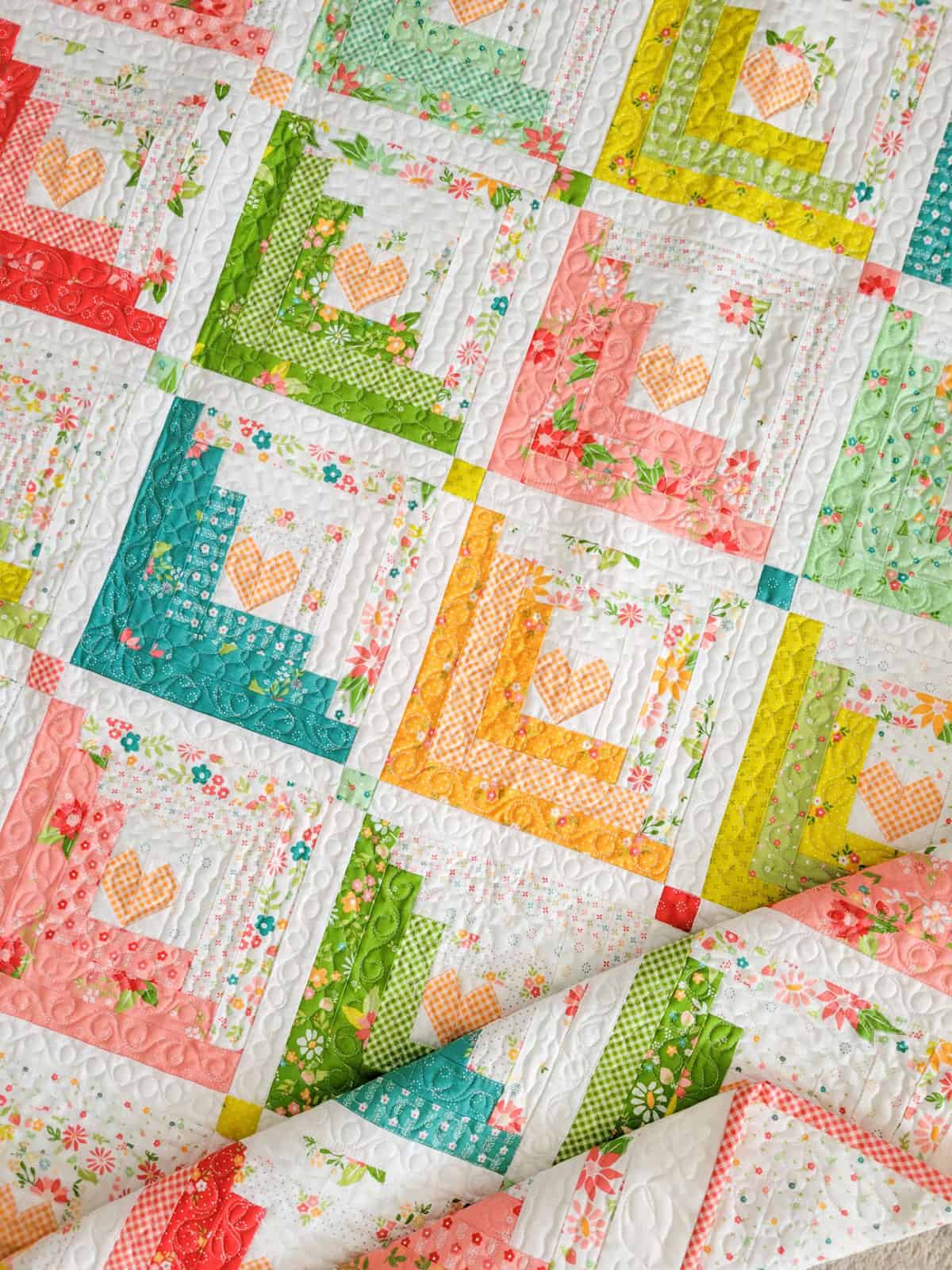 Hearts at Home II quilt in Strawberry Lemonade Fabrics