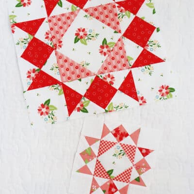 Scrappy patchwork quilt blocks for the Moda Blockheads 5 sew along