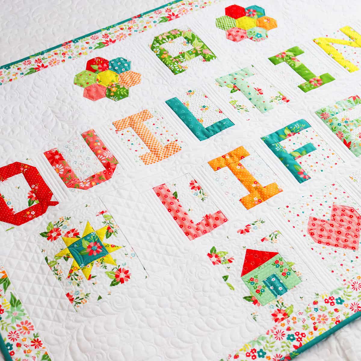 A Quilting Life fabric wall hanging by Sherri from A Quilting Life