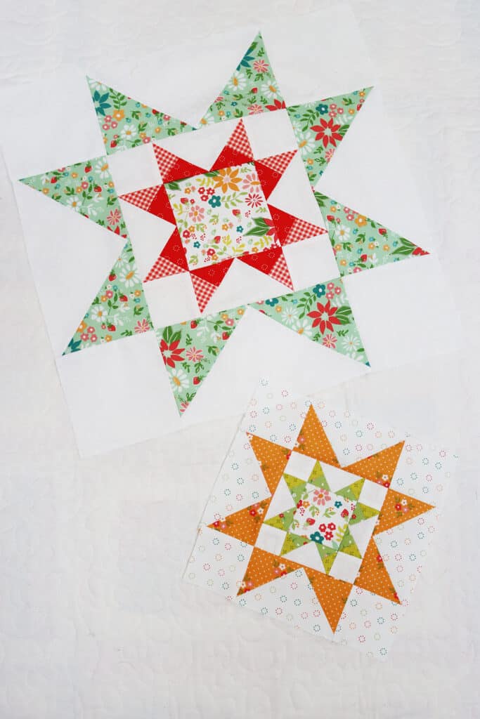 Star in a Star patchwork quilt blocks by Sherri McConnell of A Quilting Life January 2024