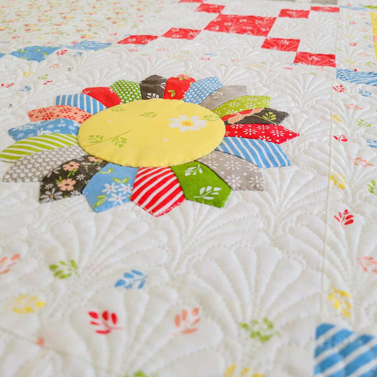 Dresden Quilt Block in Emma Fabrics by Sherri & Chelsi for Moda