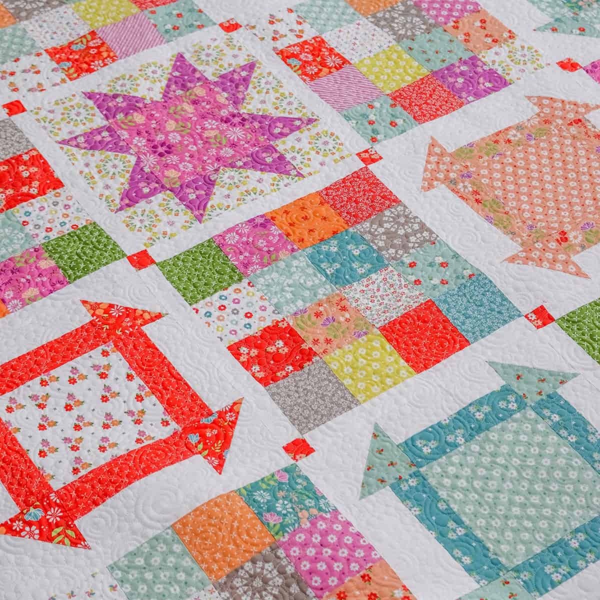 Happy Go Lucky 2 by Sherri McConnell of A Quilting Life