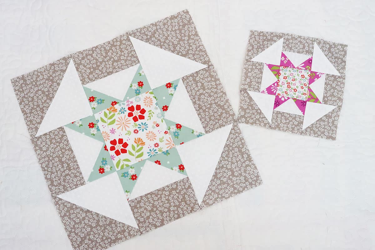 Patchwork Quilt Blocks in bright colors by Sherri from A Quilting Life