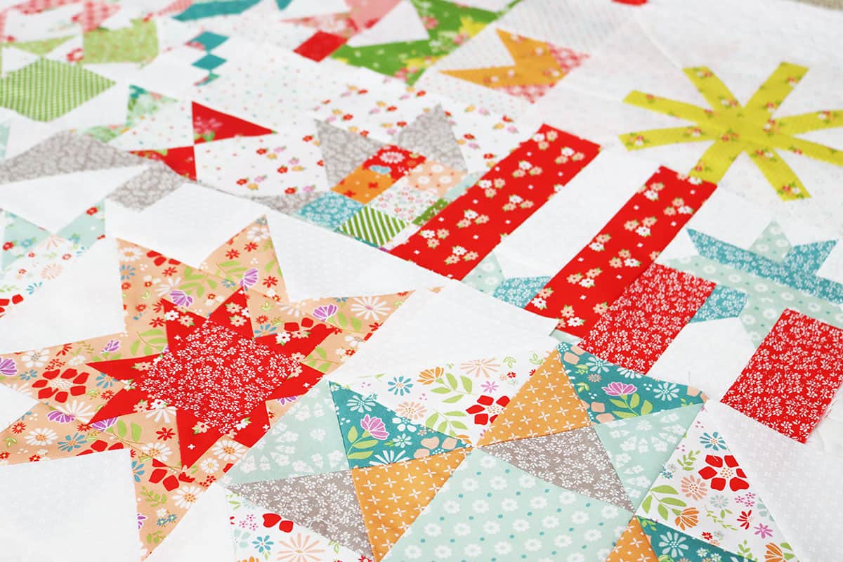 Moda Blockheads 5 quilt blocks by Sherri McConnell of A Quilting Life